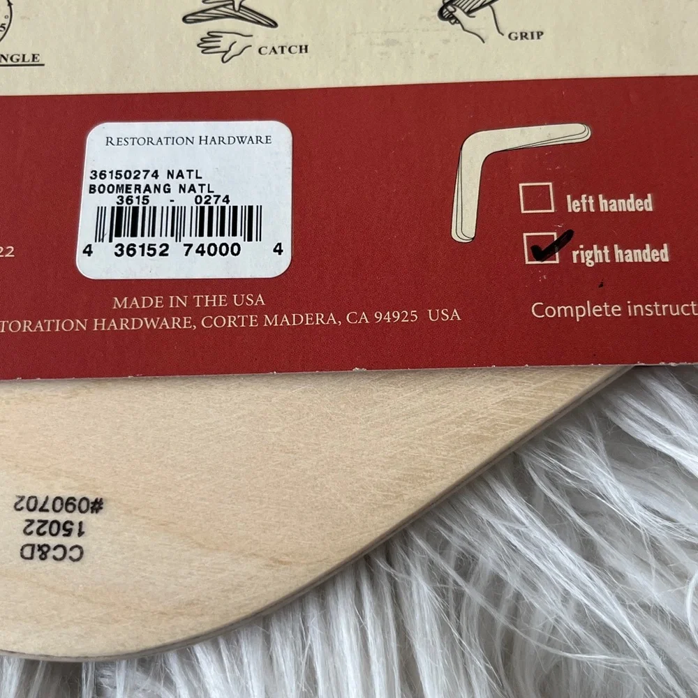Brich Wood Boomerang - Right Handed